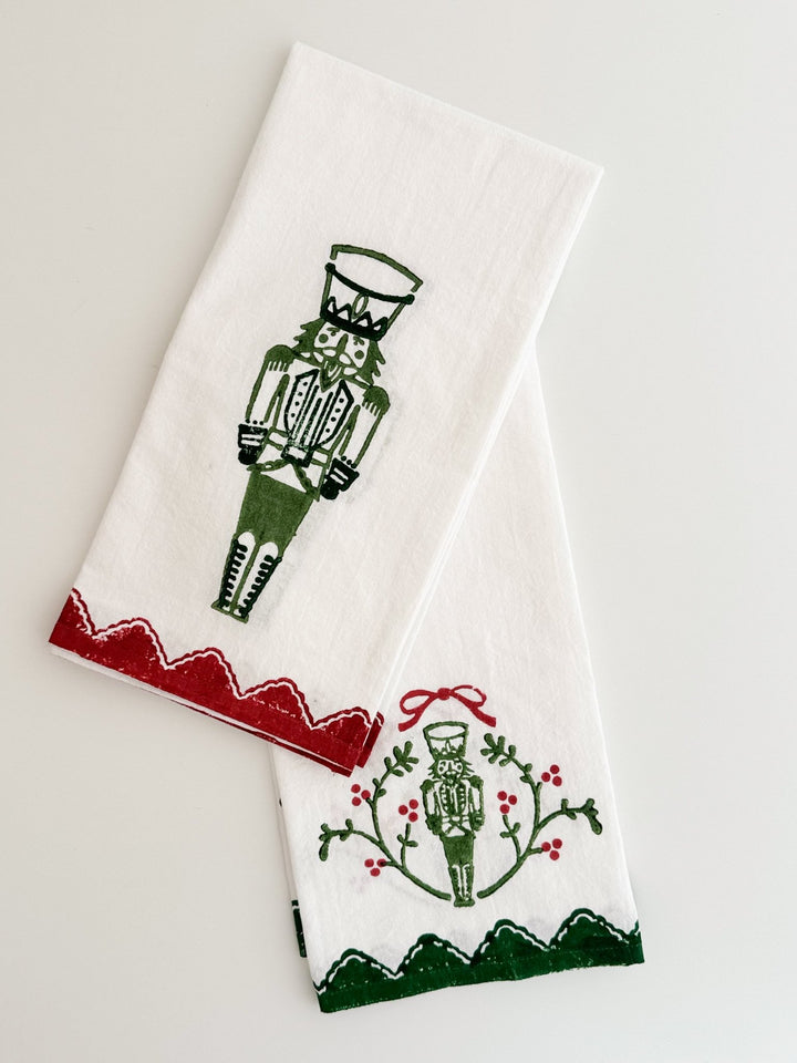 Tea Towel - Nutcracker, Evergreen &amp; Red - The Mended Company