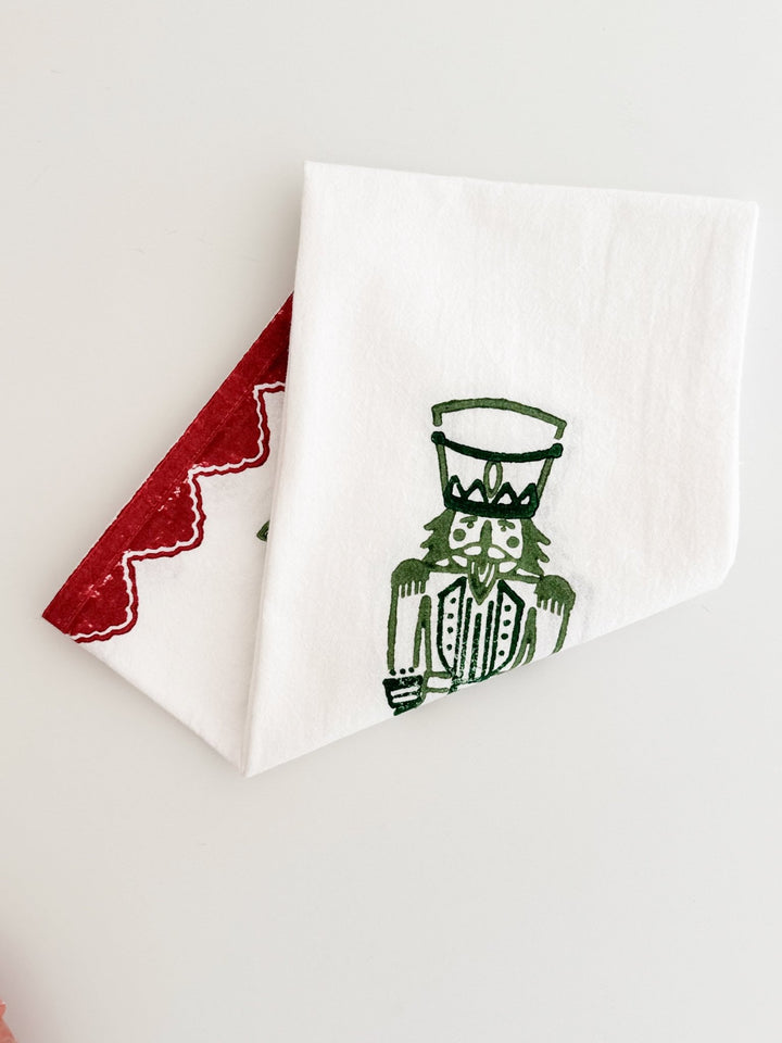 Tea Towel - Nutcracker, Evergreen &amp; Red - The Mended Company