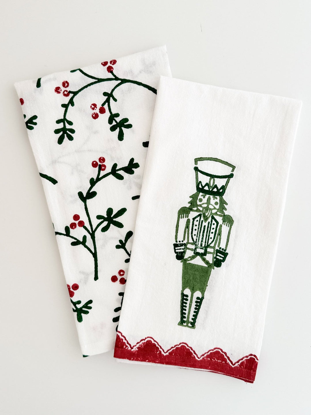 Tea Towel - Nutcracker, Evergreen & Red - The Mended Company