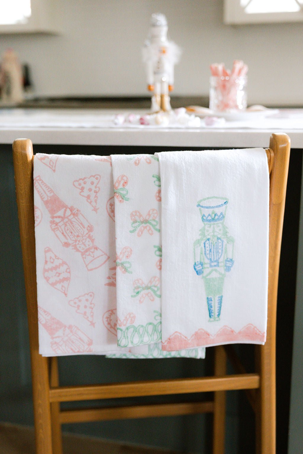 Tea Towel - Nutcracker, Sage &amp; Uniform Blue - The Mended Company