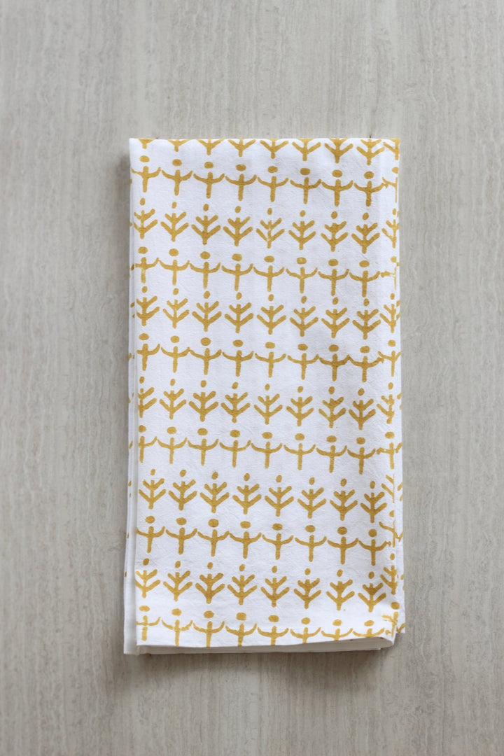 Tea Towel - Otomi, Mustard - The Mended Company