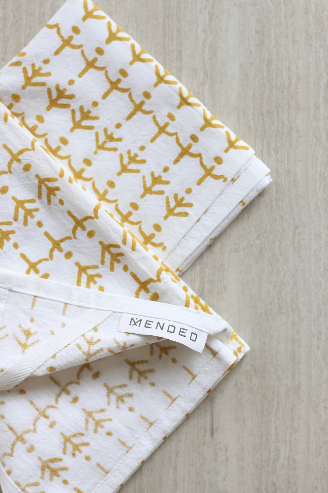 Tea Towel - Otomi, Mustard - The Mended Company