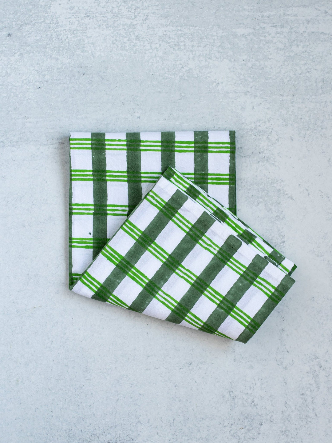 Tea Towel - Plaid, Sage & Vine - The Mended Company