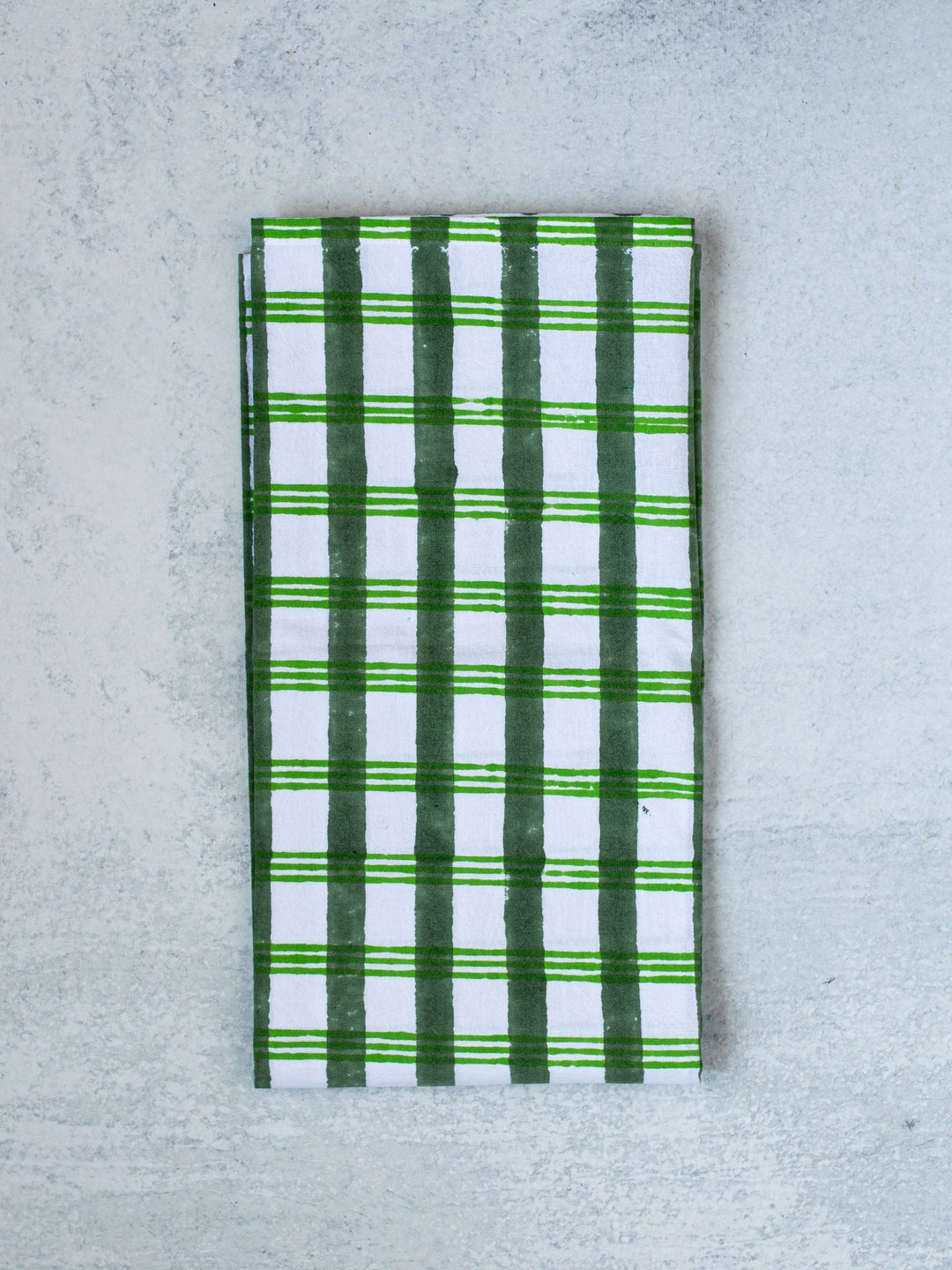Tea Towel - Plaid, Sage & Vine - The Mended Company