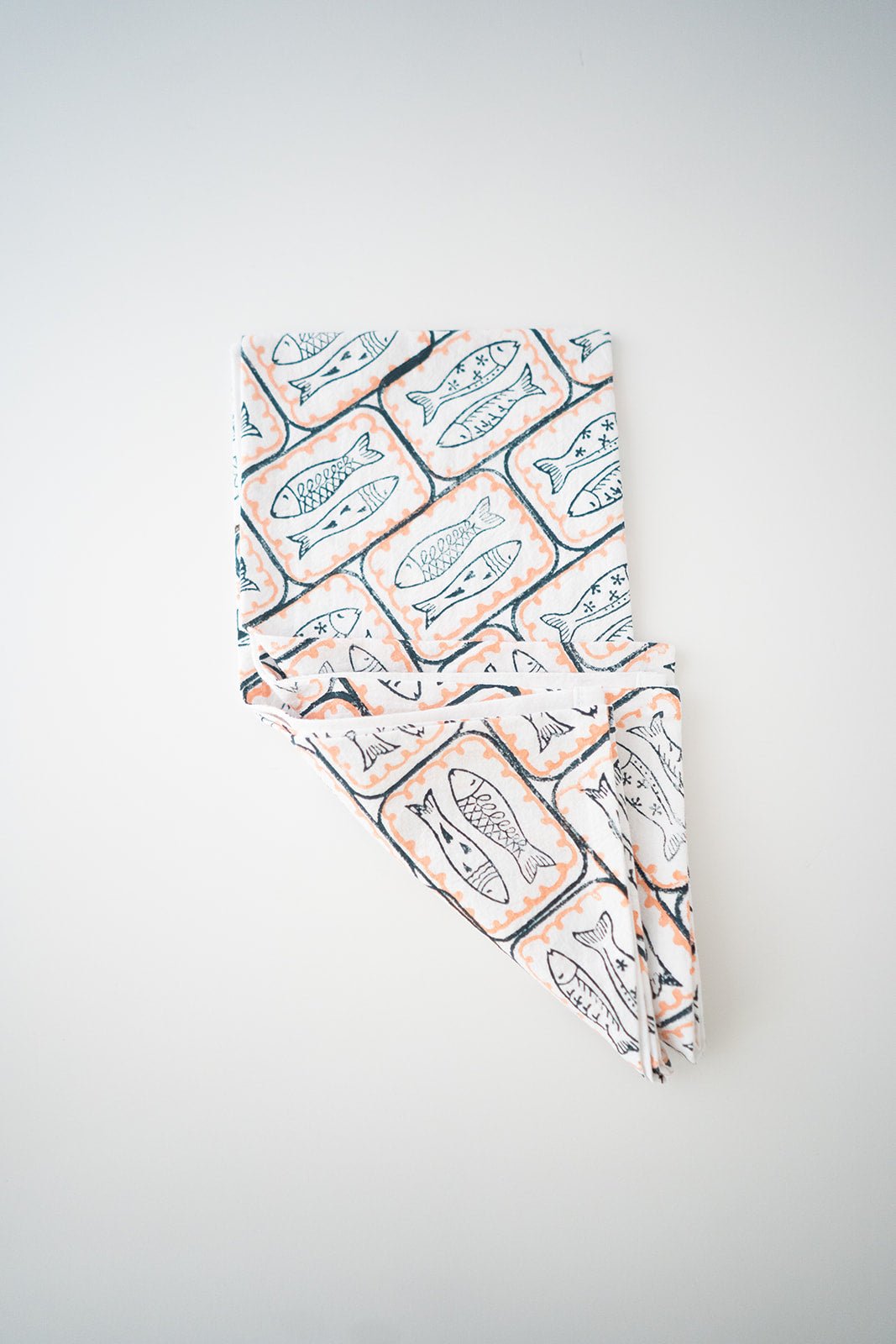 Tea Towel - Sardines, Midnight - The Mended Company
