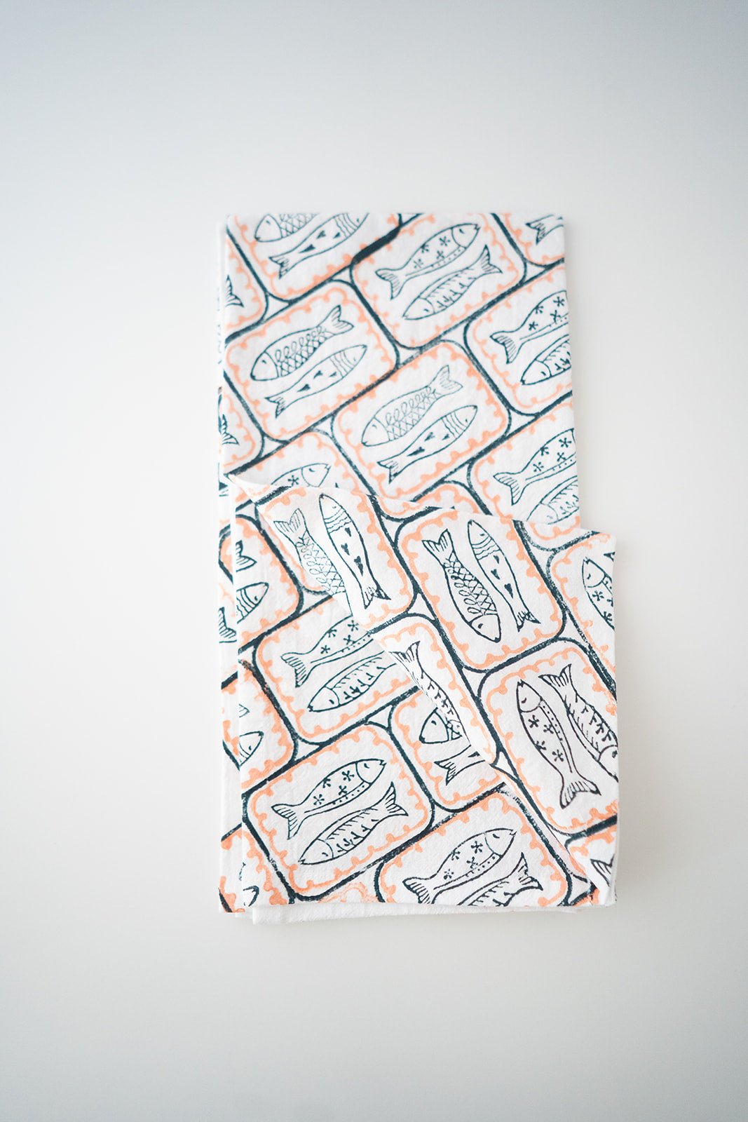 Tea Towel - Sardines, Midnight - The Mended Company