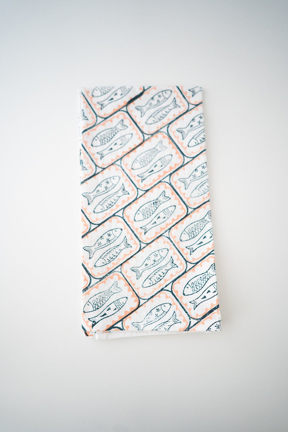 Tea Towel - Sardines, Midnight - The Mended Company