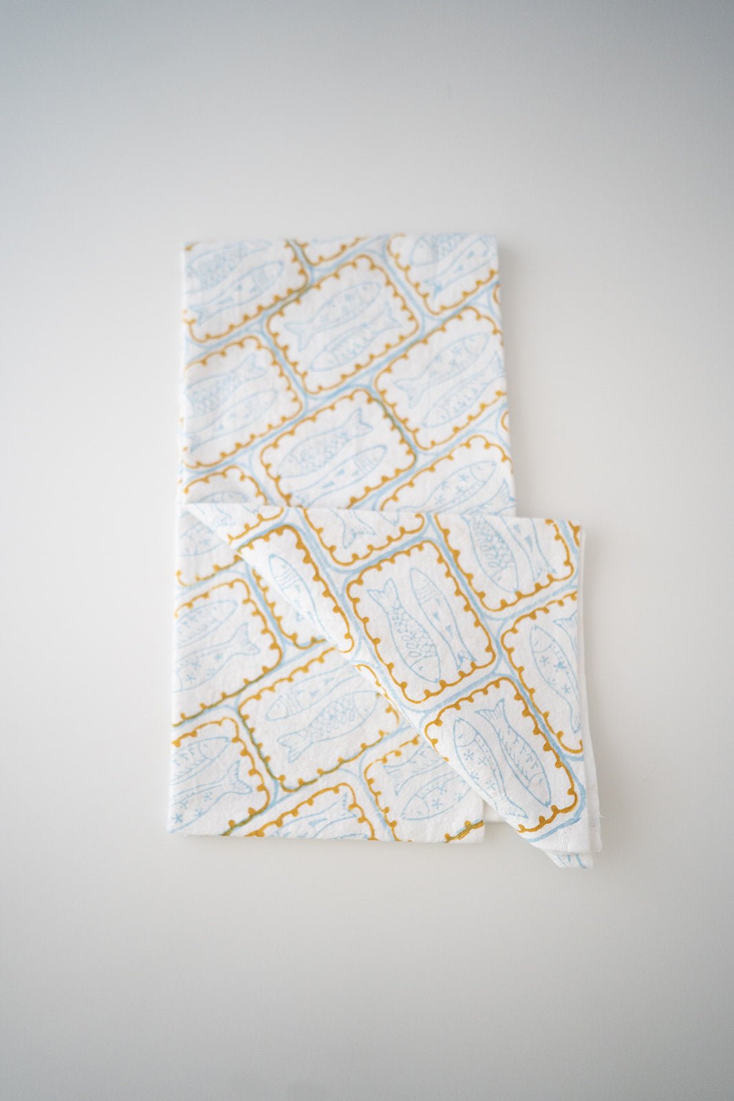 Tea Towel - Sardines, Uniform Blue - The Mended Company