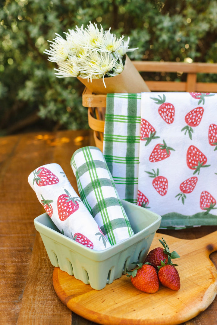 Tea Towel - Strawberry - The Mended Company