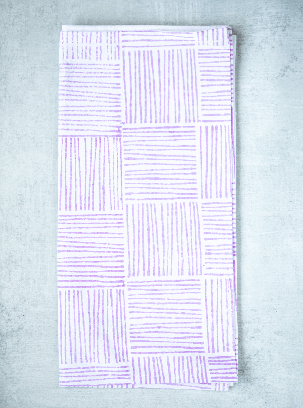 Tea Towel - Striped, Lilac - The Mended Company