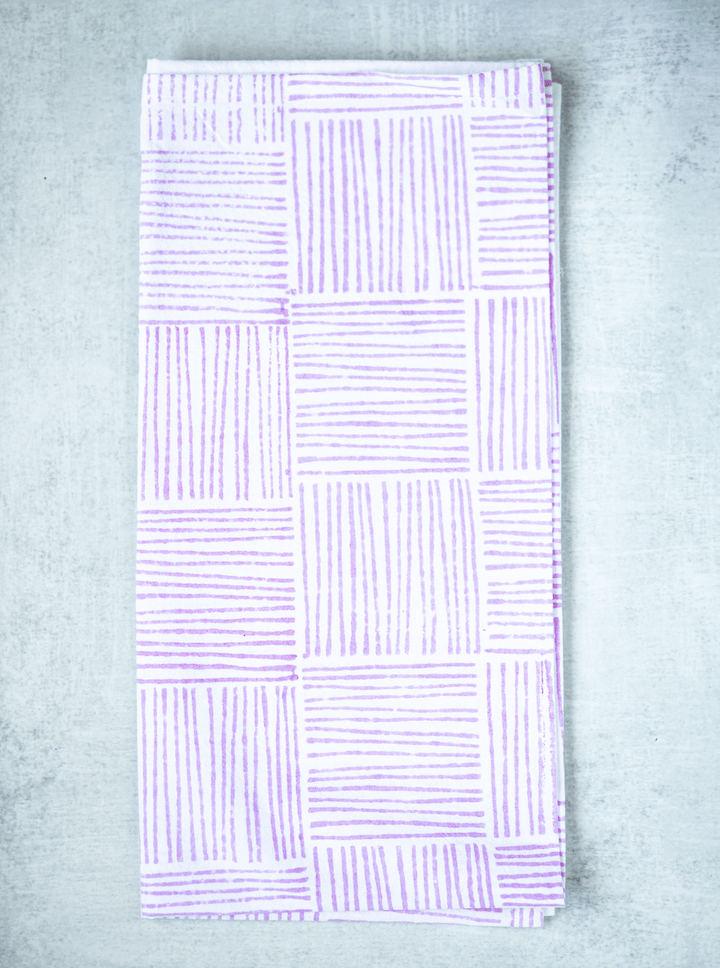 Tea Towel - Striped, Lilac - The Mended Company