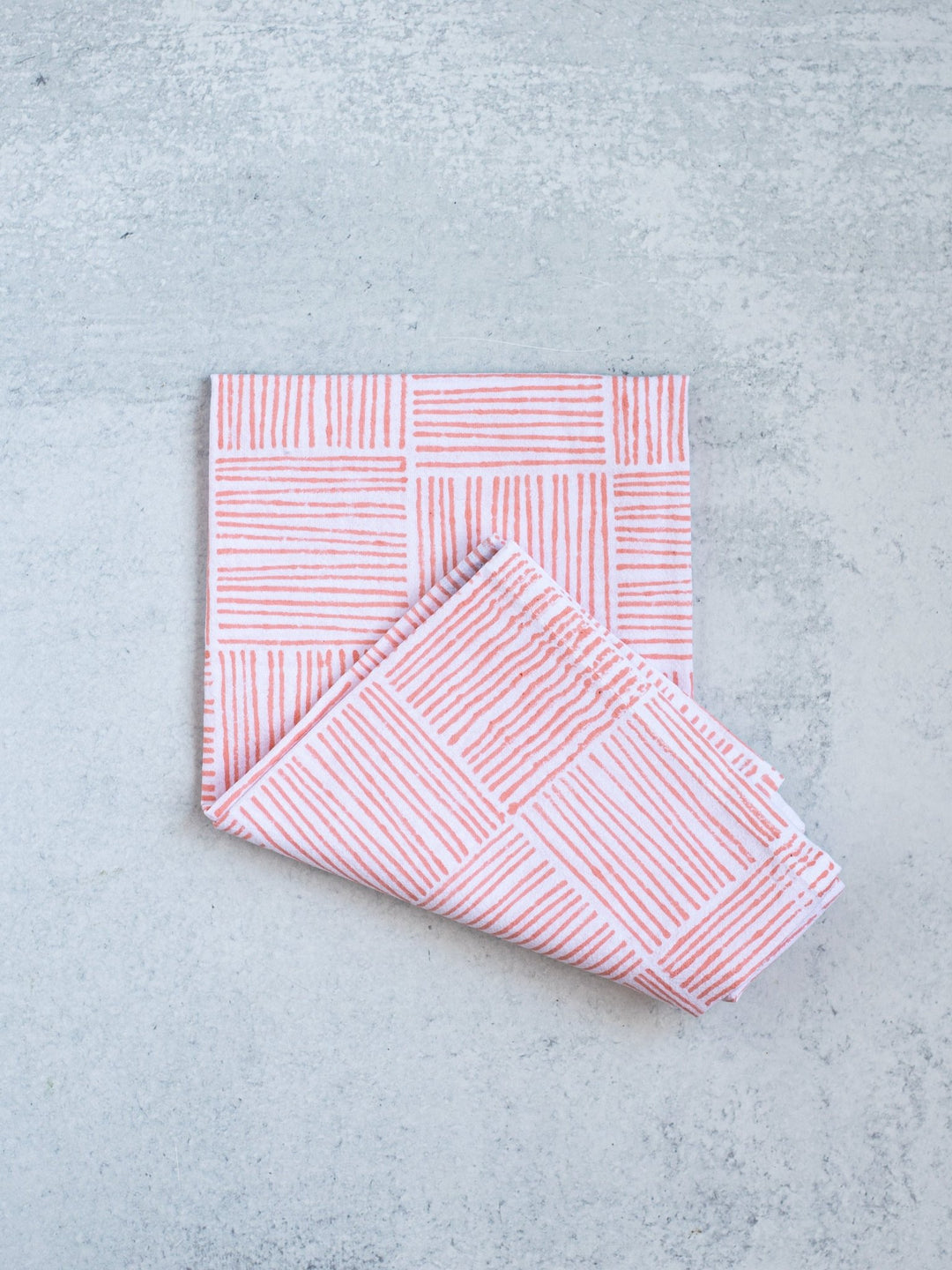 Tea Towel - Striped, Melon - The Mended Company