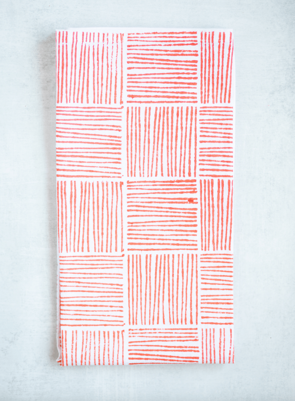 Tea Towel - Striped, Orange - The Mended Company