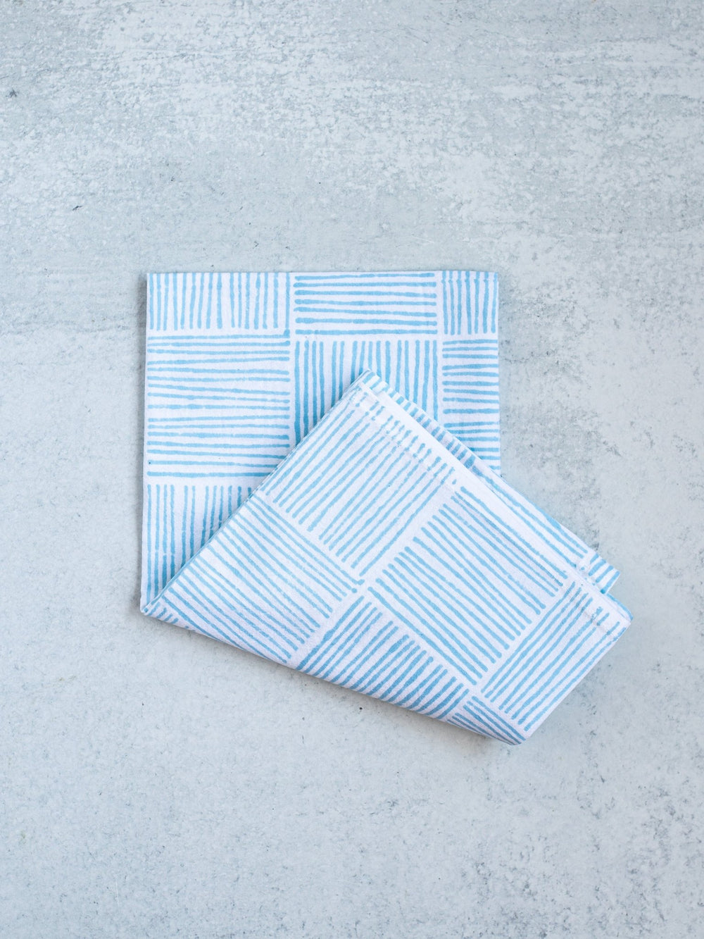 Tea Towel - Striped, Uniform Blue - The Mended Company
