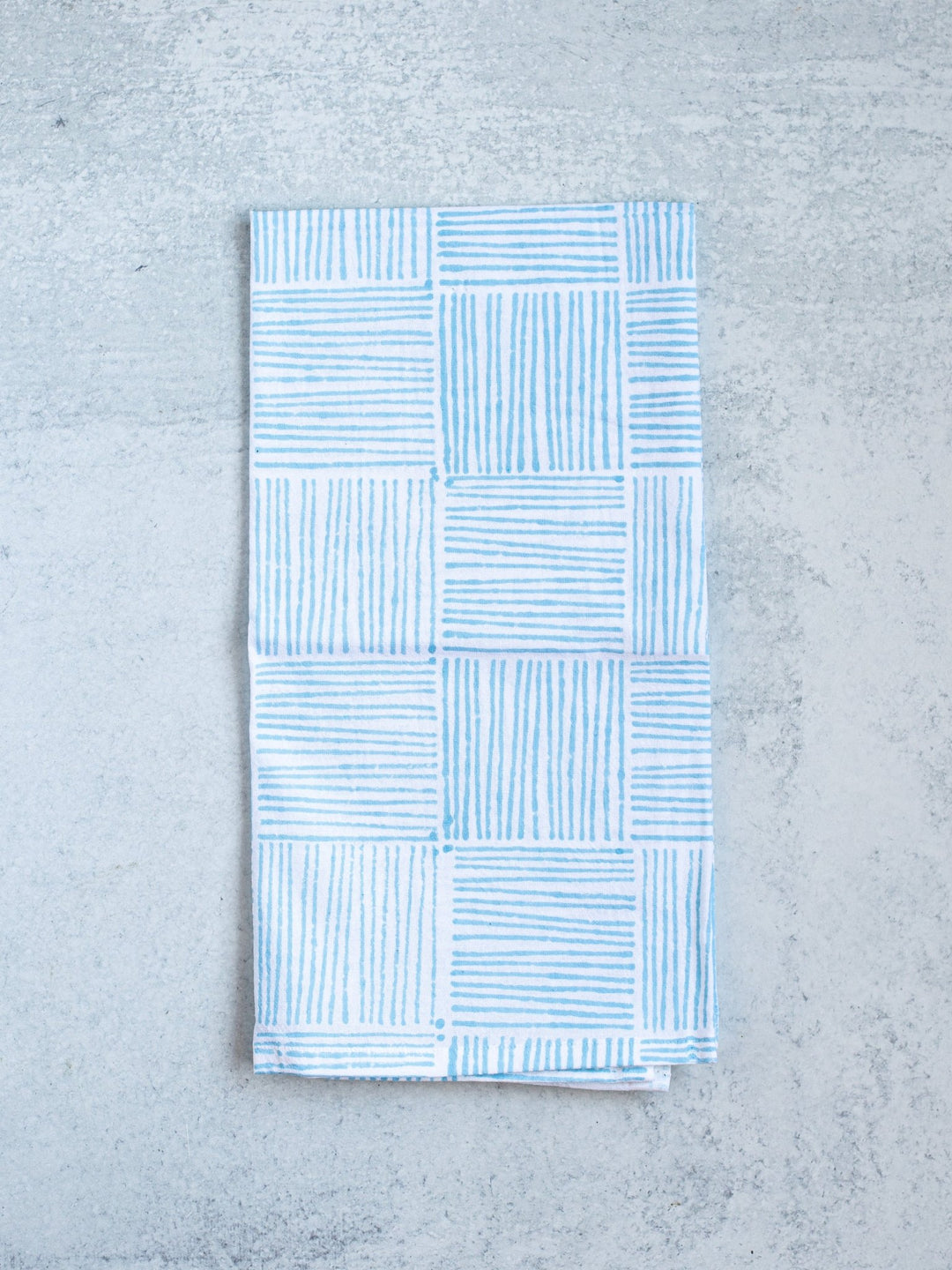 Tea Towel - Striped, Uniform Blue - The Mended Company