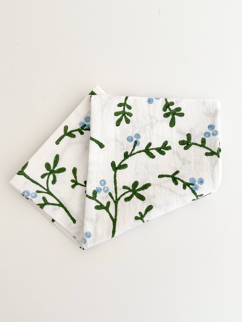 Tea Towel - Winterberry, Sage & Uniform Blue - The Mended Company