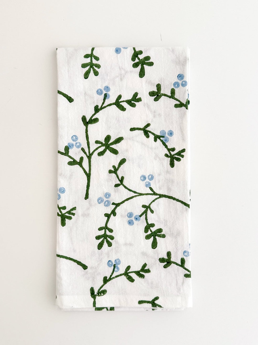 Tea Towel - Winterberry, Sage & Uniform Blue - The Mended Company