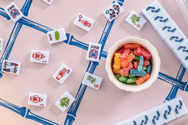 THE CHINOISERIE SET - MAHJONG TILES: BREEZY BLUE - The Mended Company