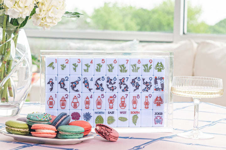 THE CHINOISERIE SET - MAHJONG TILES: BREEZY BLUE - The Mended Company