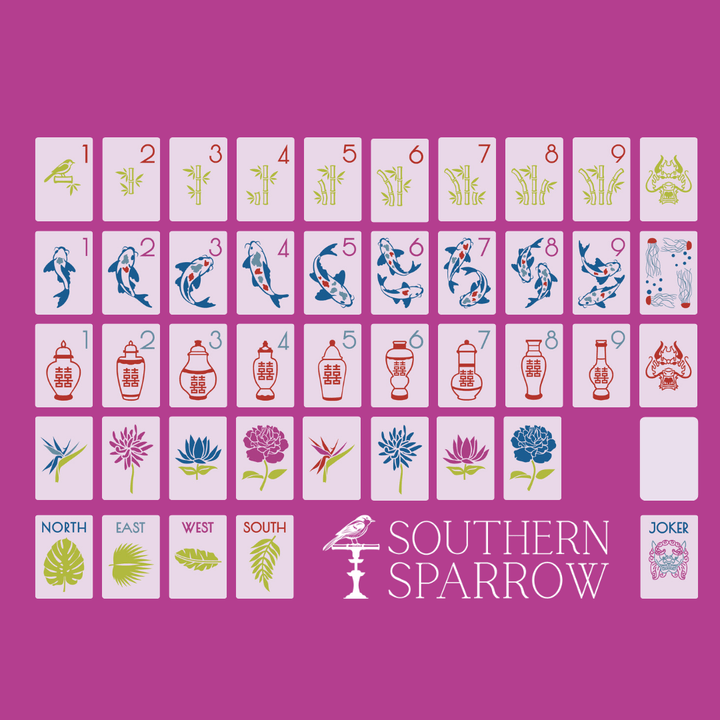 THE CHINOISERIE SET - MAHJONG TILES: LUXE LILAC - The Mended Company