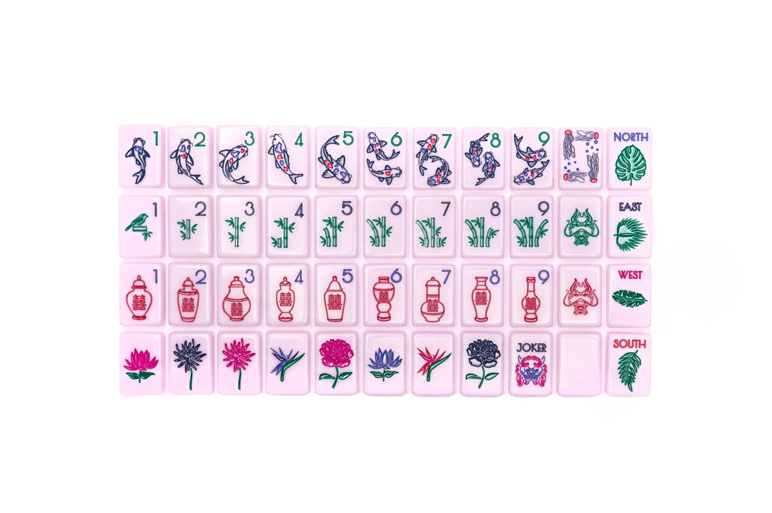 THE CHINOISERIE SET - MAHJONG TILES: POLISHED PINK - The Mended Company