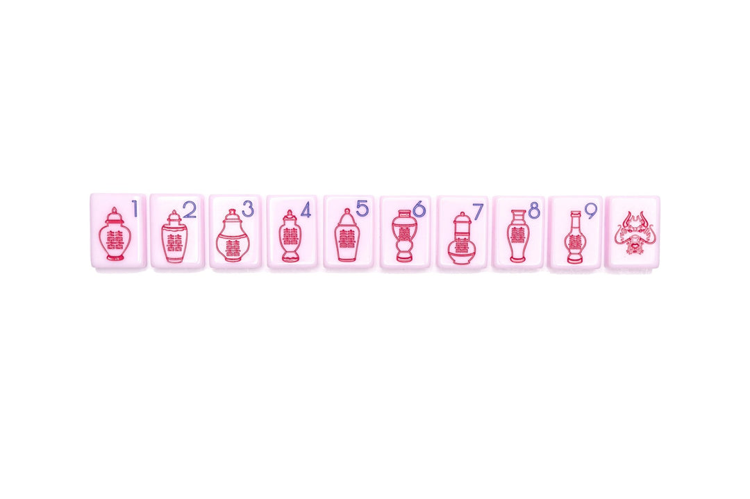 THE CHINOISERIE SET - MAHJONG TILES: POLISHED PINK - The Mended Company