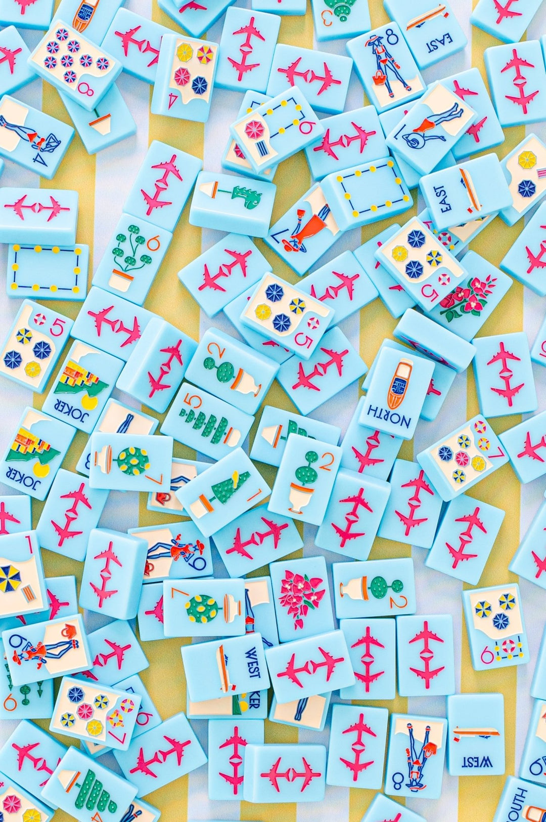 THE RIVIERA JET SET - MAHJONG TILES: PORTOFINO BLUE - The Mended Company