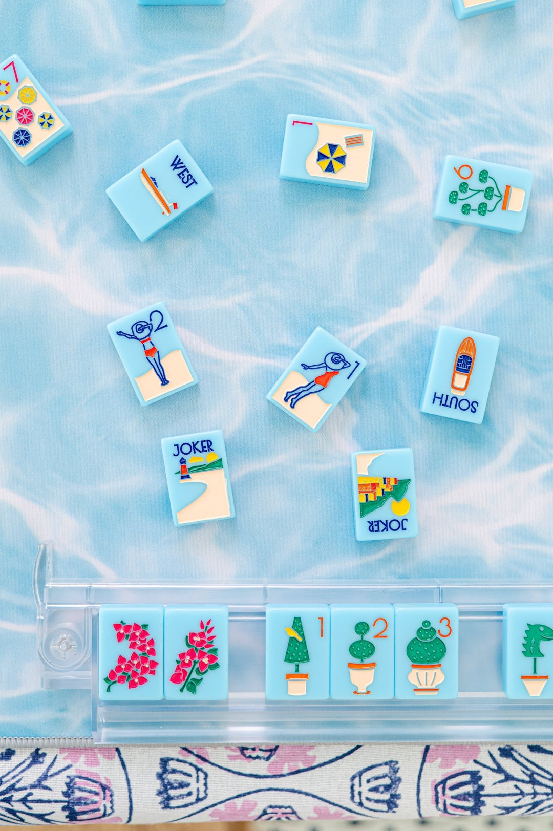 THE RIVIERA JET SET - MAHJONG TILES: PORTOFINO BLUE - The Mended Company