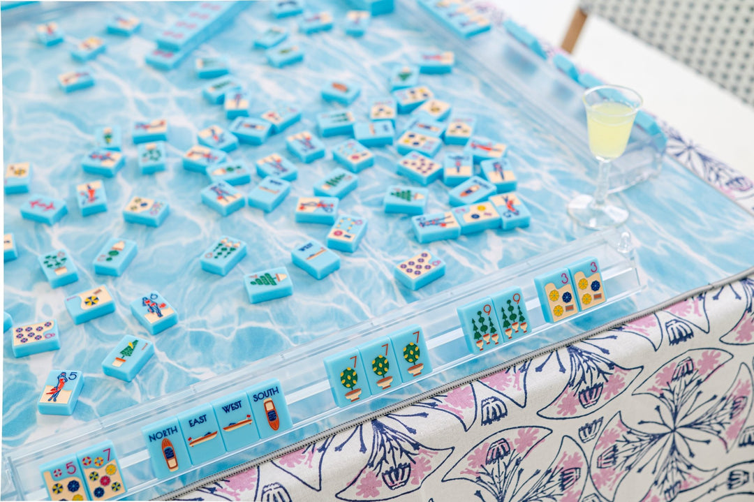 THE RIVIERA JET SET - MAHJONG TILES: PORTOFINO BLUE - The Mended Company
