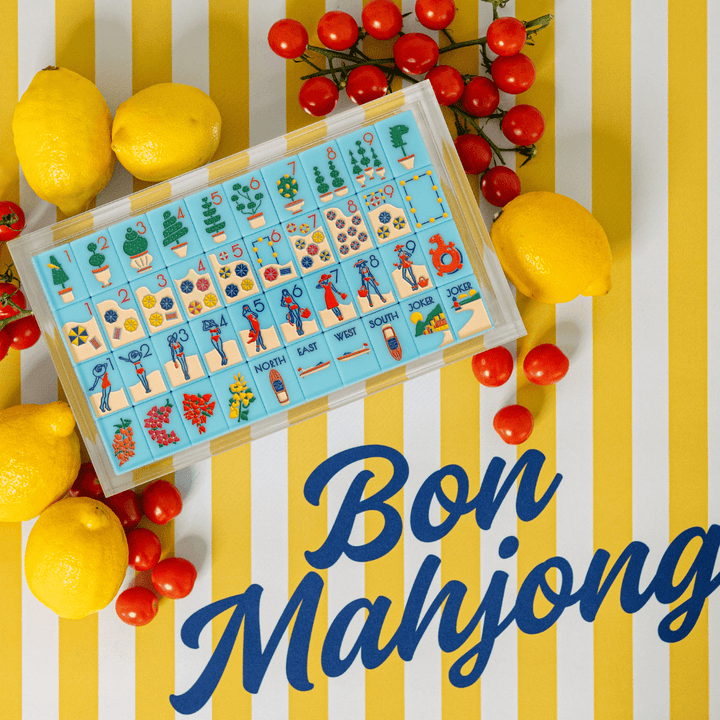 THE RIVIERA JET SET - MAHJONG TILES: PORTOFINO BLUE - The Mended Company