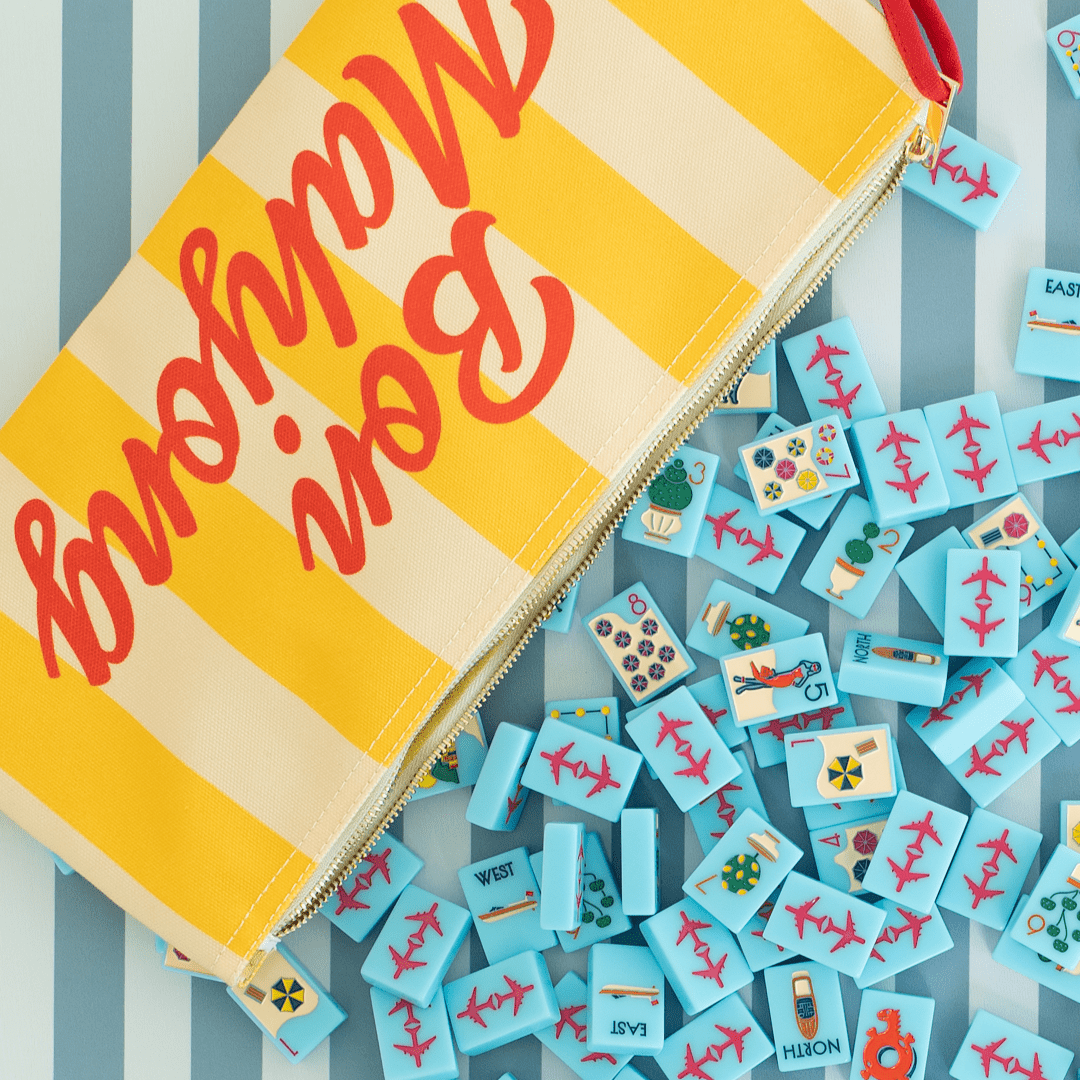 THE RIVIERA JET SET - MAHJONG TILES: PORTOFINO BLUE - The Mended Company