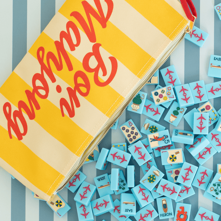 THE RIVIERA JET SET - MAHJONG TILES: PORTOFINO BLUE - The Mended Company