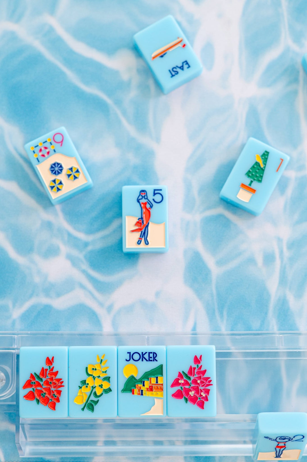 THE RIVIERA JET SET - MAHJONG TILES: PORTOFINO BLUE - The Mended Company
