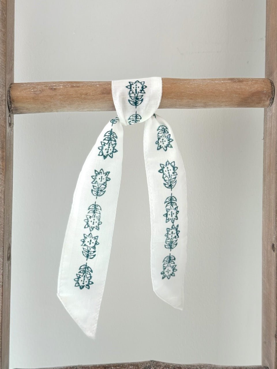 Voile Ribbon - Ivory - Vara Border, Midnight - The Mended Company
