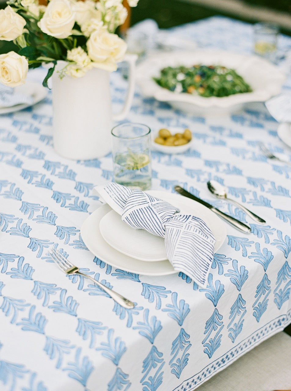 Tablecloth - Palmetto, Uniform Blue & Navy