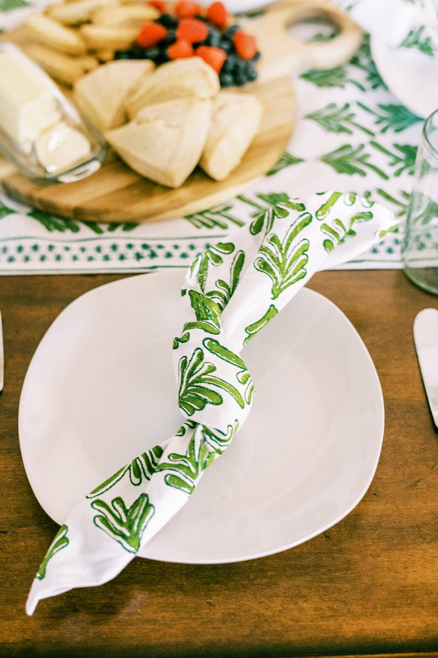 Dinner Napkins (set of 4) - Palmetto, Cactus &amp; Kelly Green