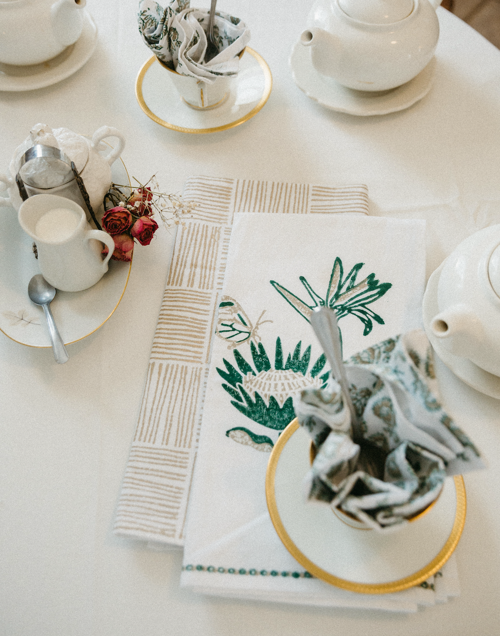 MENDED X DEMI: Tea Towel - South Africa, Evergreen & Gold
