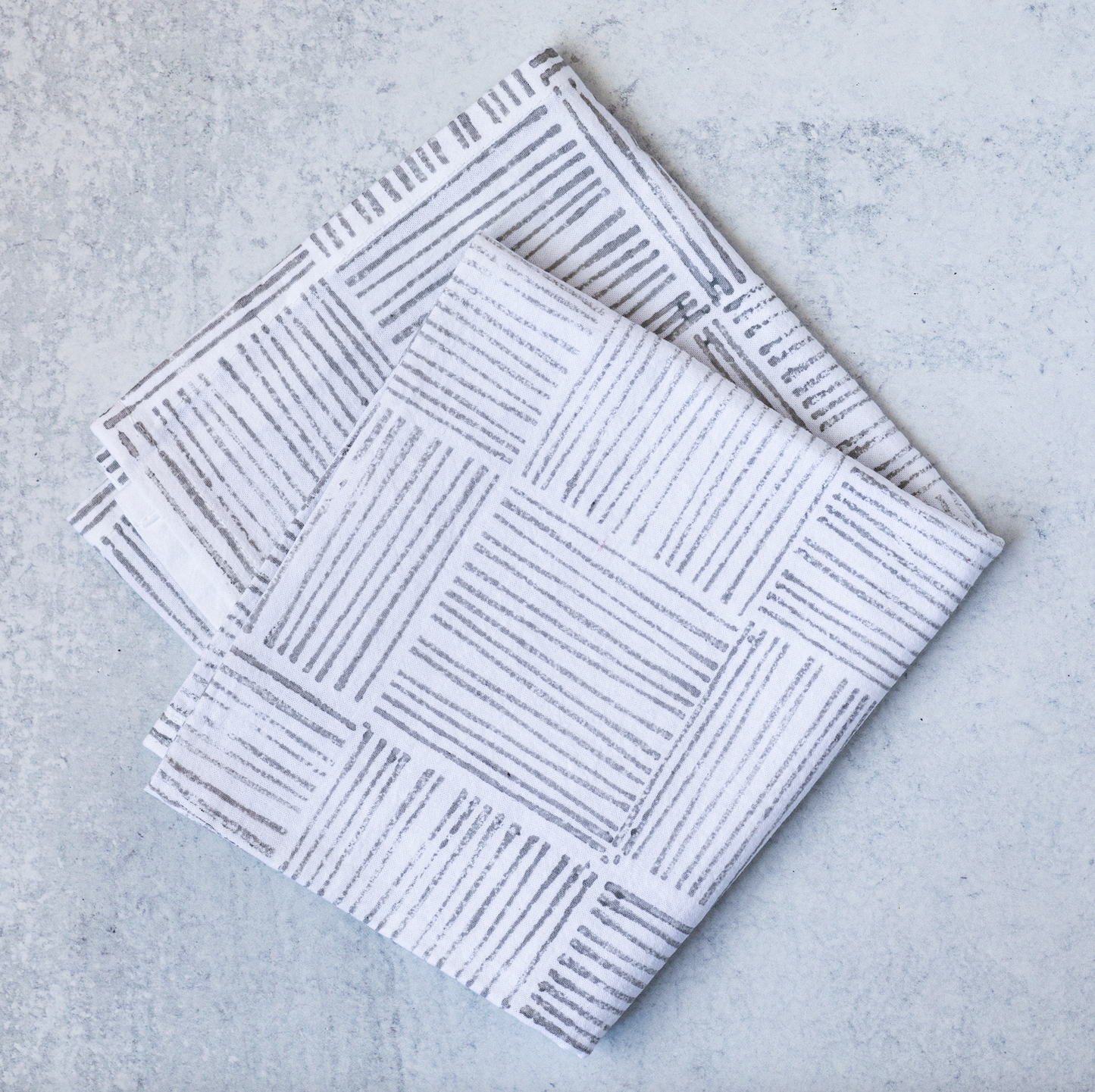 Tea Towel - Striped, Ash