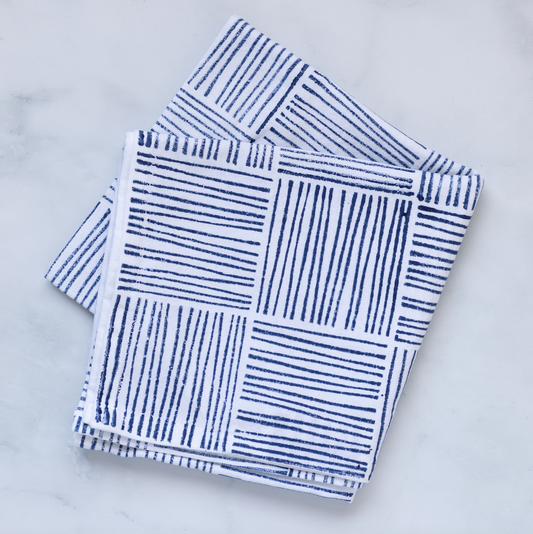 Tea Towel - Striped, Navy