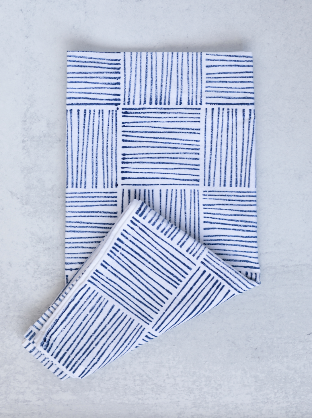 Tea Towel - Striped, Navy