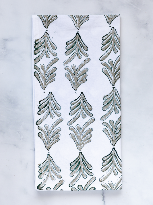 Tea Towel - Palmetto, Gold & Evergreen