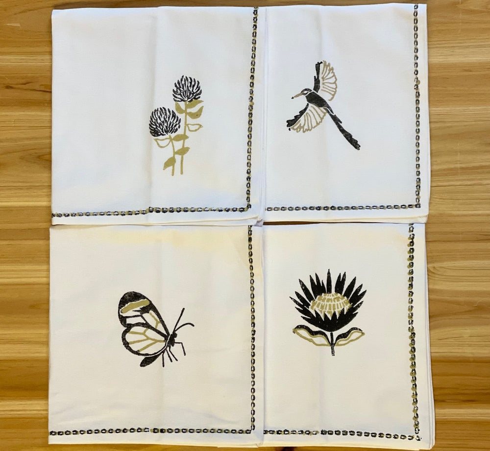 MENDED X DEMI: Dinner Napkins (set of 4) - South African Set - The Mended Company