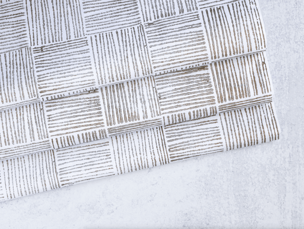 Table Runner - Striped, Gold - The Mended Company