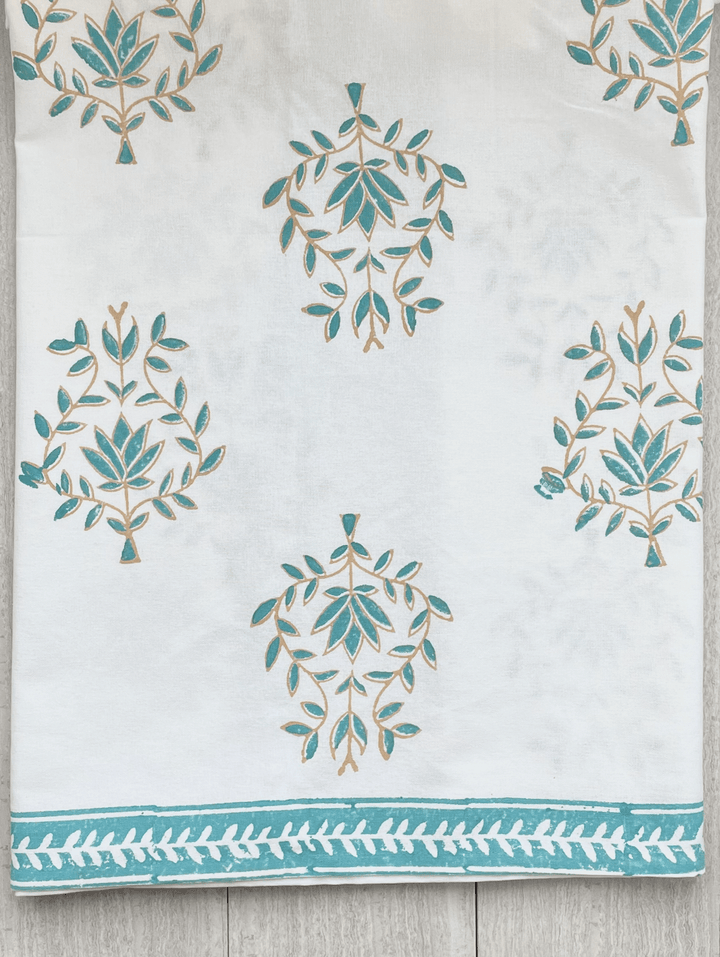 Tablecloth - Lotus (Large), Saltwater & Neutral - The Mended Company