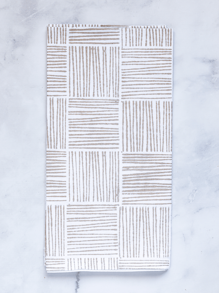 Tea Towel - Striped, Gold - The Mended Company