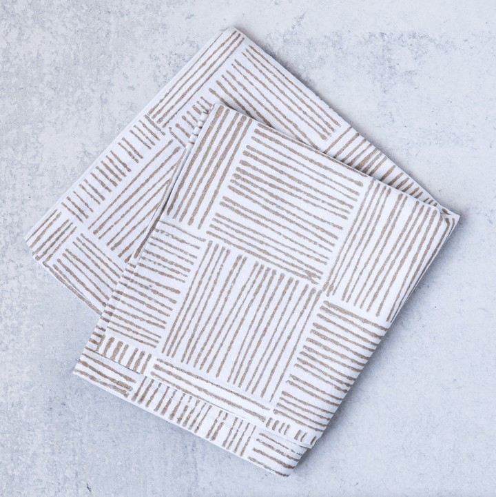 Tea Towel - Striped, Gold - The Mended Company